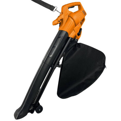 Lazy-Leaf Electric Garden Leaf Blower / Vacuum / Shredder - 2800W - Lightweight - 2.6kg - 10m Cable - 35L Zipped Bag