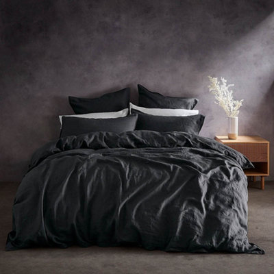 Lazy Linen Pure Washed Linen Pillowcase Pair