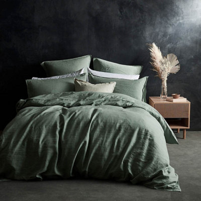 Lazy Linen Pure Washed Linen Pillowcase Pair