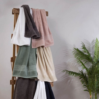 Lazy Linen Turkish Cotton Bath Sheet With Pure Washed Linen Insert ...