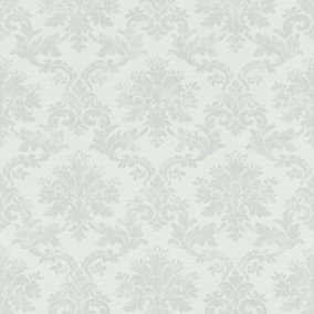 Lazy Sunday Damask Design Wallpaper Light Blue Rasch 401448