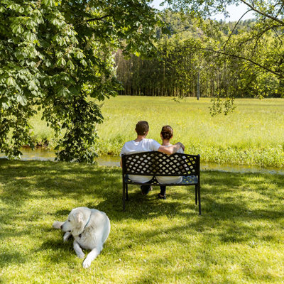 Lazy susan garden bench sale