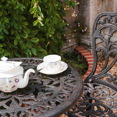 Lazy Susan Tulip Antique Bronze garden bistro set DIY at B Q