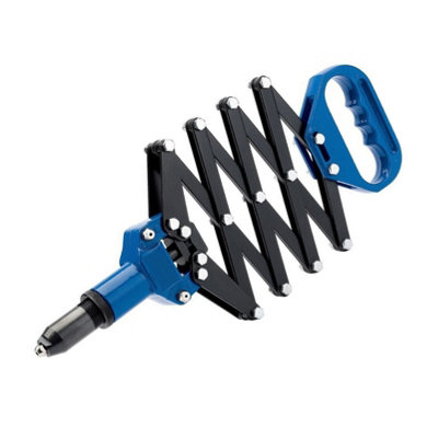 Lazy Tong Riveter Heavy Duty Extending Hand Gun for 3.2-6.4mm Blind Pop ...