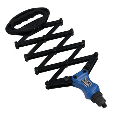 Lazy Tongue Hand Riveter Rivet Gun Pop Pot Riveting 2.4mm - 6.4mm 5 Nozzles