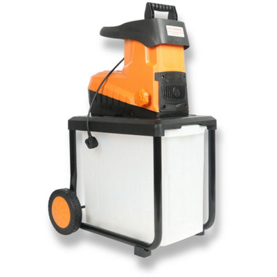 LAZY TOOLS SHHHHHRED Quiet Garden Shredder 2800W - Adjustable Cutting Size, Max 45mm Capacity, 60L Collection Box