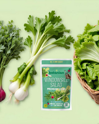 LBS Horticulture Premium Windowsill Salad Seeds Collection, 5 Varieties ...