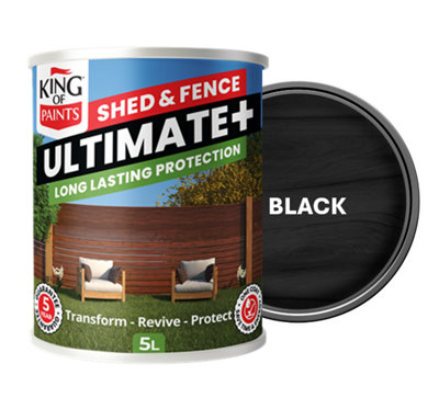 Leading Black Fence and Shed exterior wood paint 5 Litres