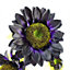 Leaf 100cm Purple Artificial Sunflower Arrangement Glass Vase