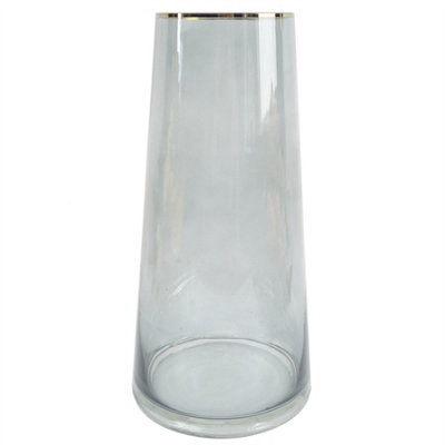 Leaf 60cm Artificial Berry Delphinium Cream Flower Mix Glass Vase