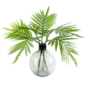 Leaf 80cm Ball Vase Artificial Tropical Palm Leaves