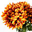 Leaf 80cm Orange Chrysanthemum Foliage and Glass Vase