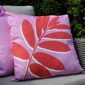 Leaf Print Water & UV Resistant Filled Cushion
