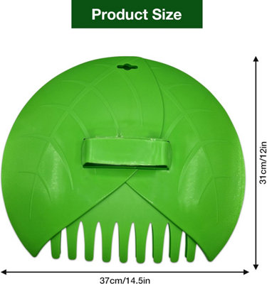 Leaf Rake & Grass Rake Set-Durable Plastic Hand Rake Garden Tool Ergonomic Leaf Grabbers & Garden Equipment for Well  Yard Cleanup - 3