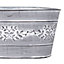 Leaf Vine Tin Trough Planter in Grey. Perfect for your garden