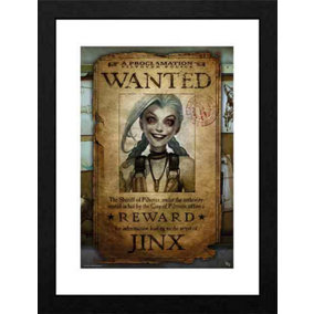 League of Legends Jinx Wanted 30 x 40cm Framed Collector Print