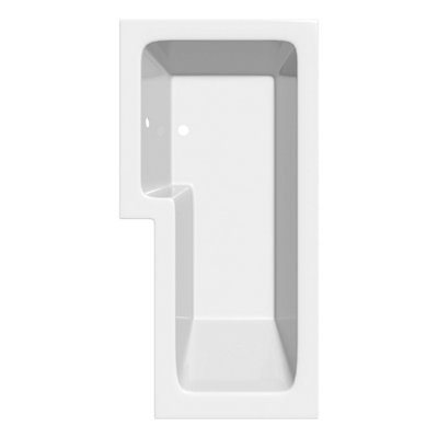 Leah L Shaped Bath / Panel White & Screen Including Rail 1500mm RH