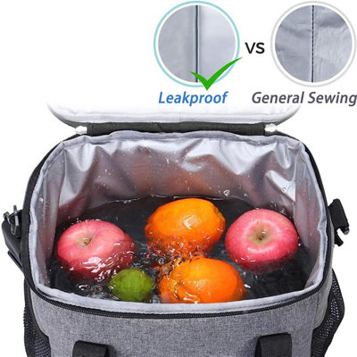 Leak Proof Cooler Bag Box With Carry Handle & Shoulder Strap Picnic 15L