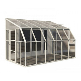 Lean To Greenhouse Sun Room Clear 8 x 12 - Polycarbonate/Acrylic - L384 x W257 x H266 cm