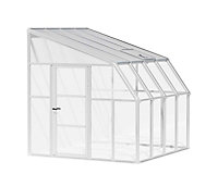 Lean To Greenhouse Sun Room Clear 8 x 8 - Polycarbonate/Acrylic - L260 x W257 x H266 cm