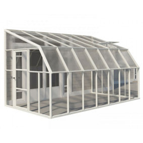 Lean To Greenhouse Sun Room Clear 8X14 - Polycarbonate/Acrylic - L446 x W257 x H266 cm