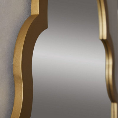 Leaner Mirror Casablanca Arched Shape with Gold Frame for Hanging in any Room, Bedroom- H 170cm X W 60cm
