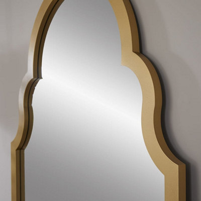 Leaner Mirror Casablanca Arched Shape with Gold Frame for Hanging in any Room, Bedroom- H 170cm X W 60cm