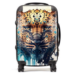 Leapoard Face Splashart On Light Background Suitcase - Cabin