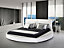 Leather EU Super King Size Bed White LAVAL