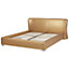 Leather EU Super King Size Bed with LED Gold PARIS