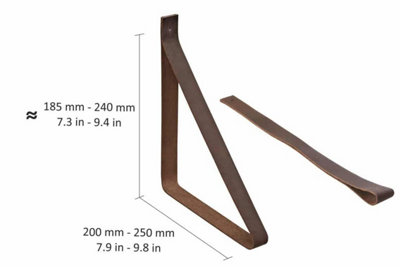 Leather Loop Shelf Straps 20-25cm (Pair)