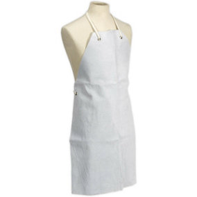 Leather Welding Apron - 600 x 900mm - Comfortable Safety Apron with Ties