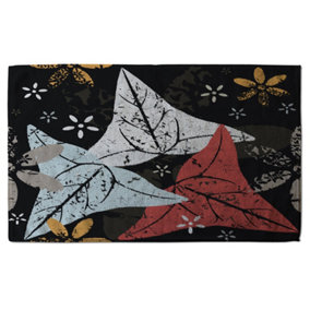Leaves And Flowers. Autumn pattern (Kitchen Towel)