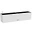 LECHUZA BALCONERA Cottage 80 White Self-watering Planter with Substrate and Water Level Indicator H19 L80 W19 cm, 12L