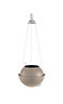 LECHUZA BOLA Color 23 Sand Brown Self-watering Hanging Planter Plant Pot with Substrate and Water Level Indicator D23 H18 cm, 1.2L