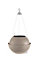 LECHUZA BOLA Color 32 Sand Brown Self-watering Hanging Planter Plant Pot with Substrate and Water Level Indicator D32 H25 cm, 3.L