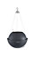 LECHUZA BOLA Color 32 Slate Self-watering Hanging Planter Plant Pot with Substrate and Water Level Indicator D32 H25 cm, 3.1L