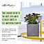 LECHUZA CANTO Stone 14 Stone Grey Table Self-watering Planter with Water Level Indicator H14 L14 W14 cm, 1.4L