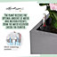 LECHUZA CANTO Stone 14 Stone Grey Table Self-watering Planter with Water Level Indicator H14 L14 W14 cm, 1.4L