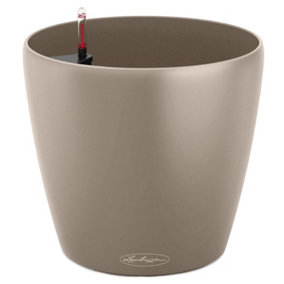 LECHUZA CLASSICO Color 60 Sand Brown Self-watering Planter with Substrate and Water Level Indicator D60 H55.5 cm, 90L