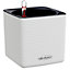 LECHUZA CUBE Color 14 White Table Self-watering Planter with Water Level Indicator H14 L14 W14 cm, 1.4L