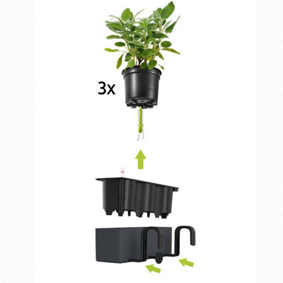 LECHUZA CUBE Color Hanging White Plastic Self-watering Planter with Water Level Indicator H14 L40 W14 cm