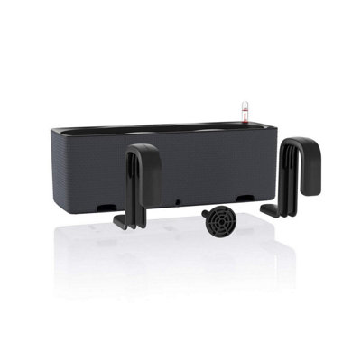 LECHUZA CUBE Color Hanging White Plastic Self-watering Planter with Water Level Indicator H14 L40 W14 cm