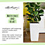 LECHUZA CUBICO Color 40 Nutmeg Floor Self-watering Planter with Substrate and Water Level Indicator H75 L40 W40 cm, 31L