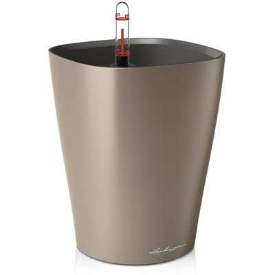 LECHUZA DELTINI (Dia) 14 cm Golden Moon Plastic Self-watering Planter with Water Level Indicator D14 H18 cm
