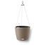 LECHUZA NIDO Cottage 28 Sand Brown Self-watering Hanging Planter with Substrate and Water Level Indicator D27 H23 cm, 6L