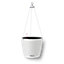 LECHUZA NIDO Cottage 28 White Self-watering Hanging Planter with Substrate and Water Level Indicator D27 H23 cm, 6L