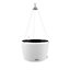 LECHUZA NIDO Cottage 35 White Self-watering Hanging Planter with Substrate and Water Level Indicator D35 H23 cm, 11L
