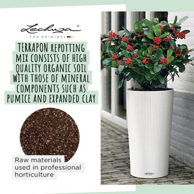 LECHUZA TERRAPON Peat-Free Soil for Outdoor Plants Organic Perlite Potting Compost for Indoor Plants 12 Liter