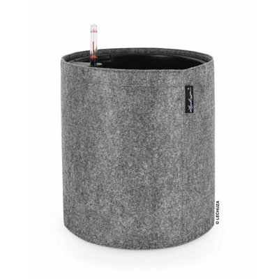 LECHUZA TRENDCOVER 32 Felt Dark Grey Floor Self-watering Planter 